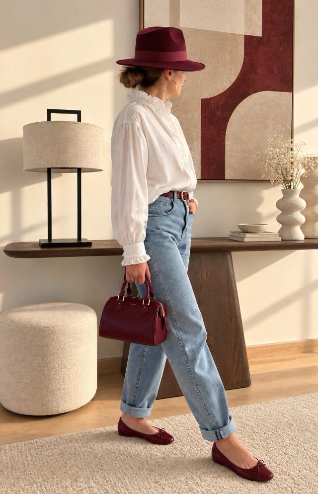 Blouse Lison – photo 4 Blouse Lison — La blouse Lison incarne à merveille l'esprit romantique et résolument intemporel de l'automne avec son coton