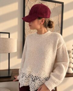 Pull Garance — Le pull Garance incarne à merveille l'esprit délicat et résolument romantique de l'automne avec sa maille