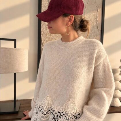 Pull Garance — Le pull Garance incarne à merveille l'esprit délicat et résolument romantique de l'automne avec sa maille